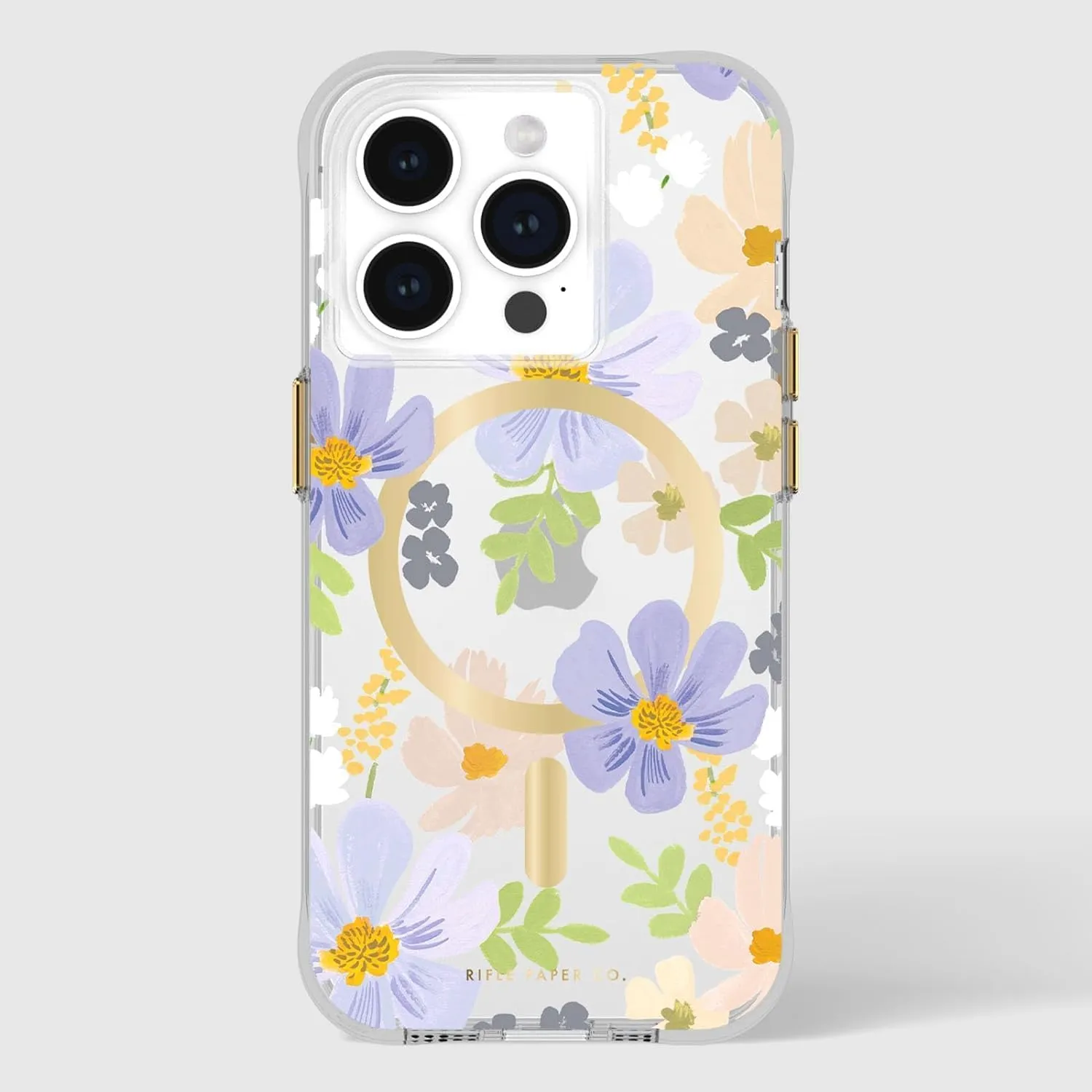 Rifle Paper Co. iPhone 15 Pro Case [Compatible with MagSafe] [12ft Drop Protection] Cute iPhone Case 6.1" with Floral Pattern, Anti-Scratch Tech, Shockproof Material, Slim Fit - Pastel Marguerite