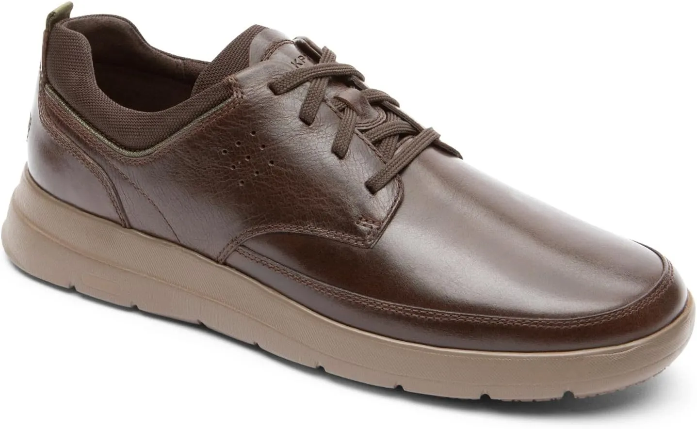 Rockport Truflex Cayden Plain Toe Java Leather 10 M (D)
