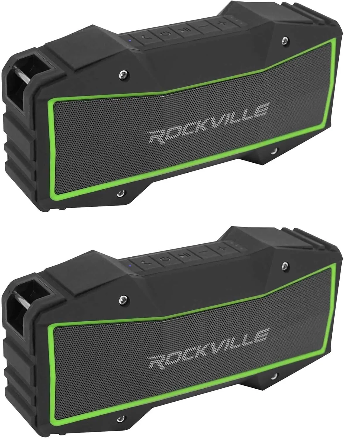 Rockville (2) Rock Everywhere Portable Bluetooth Speakers Wireless Stereo Sound