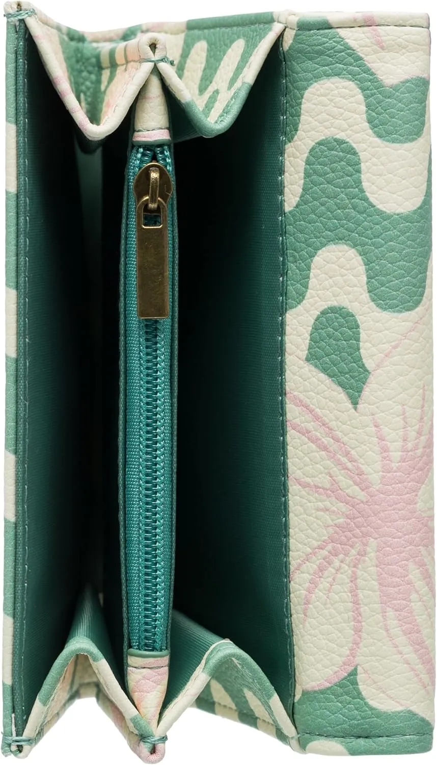 Roxy Women's Wallet | ID Window | Passport Window | Zip Closure | Card Slots | Travel | Everyday Carry | Faux Leather