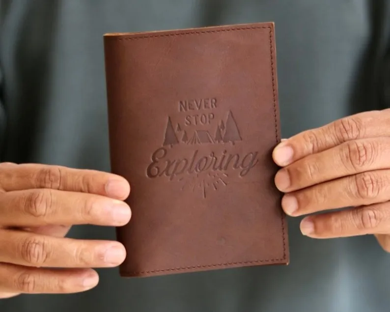 SALE!! Leather Passport Holder with Key chain