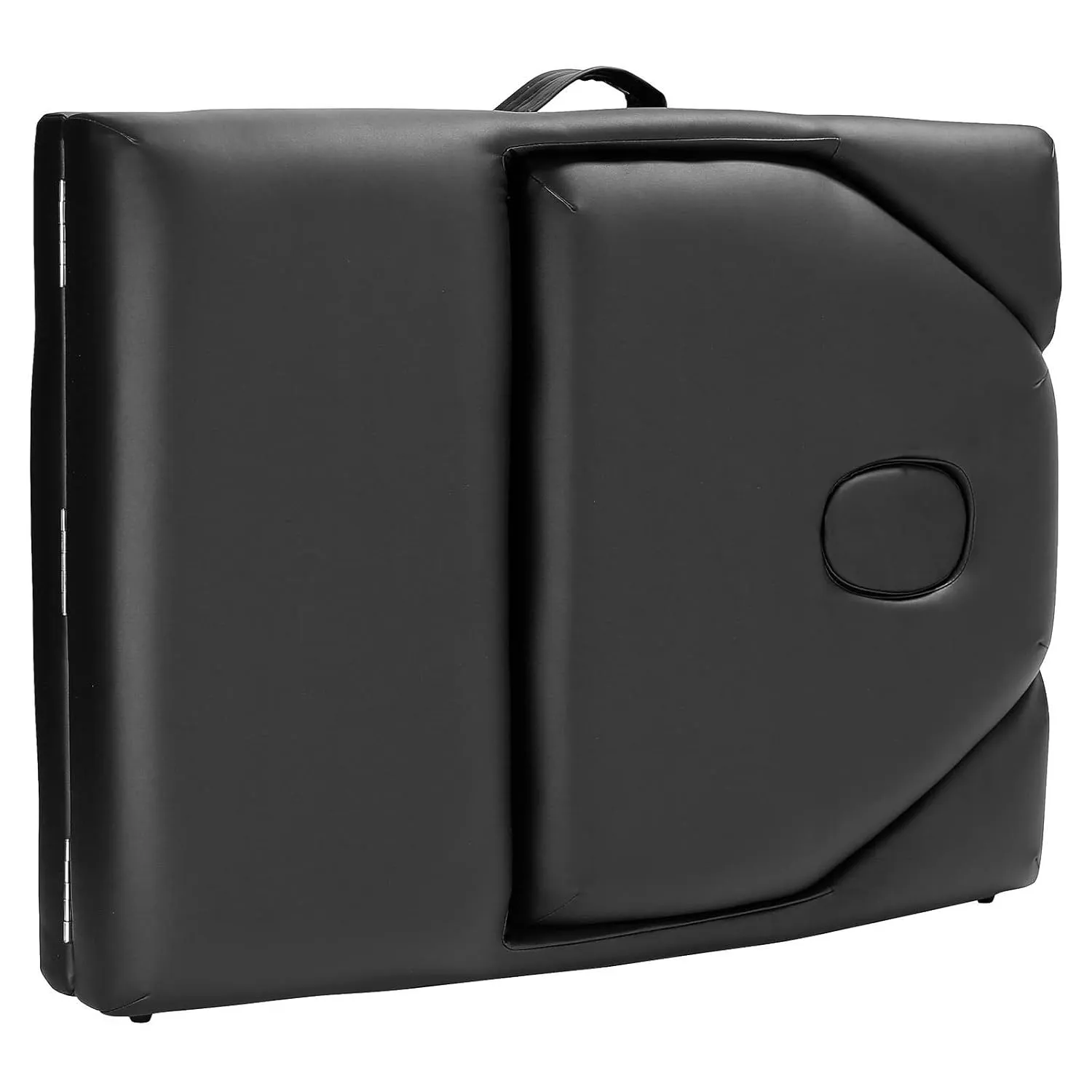 Saloniture Professional Portable Massage Table with Backrest - Black