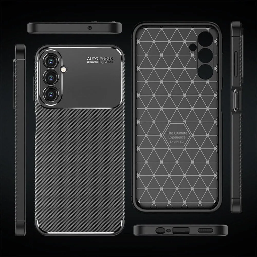 Samsung Galaxy A14 5G Case Carbon Gel Phone Cover Ultra Slim Shockproof