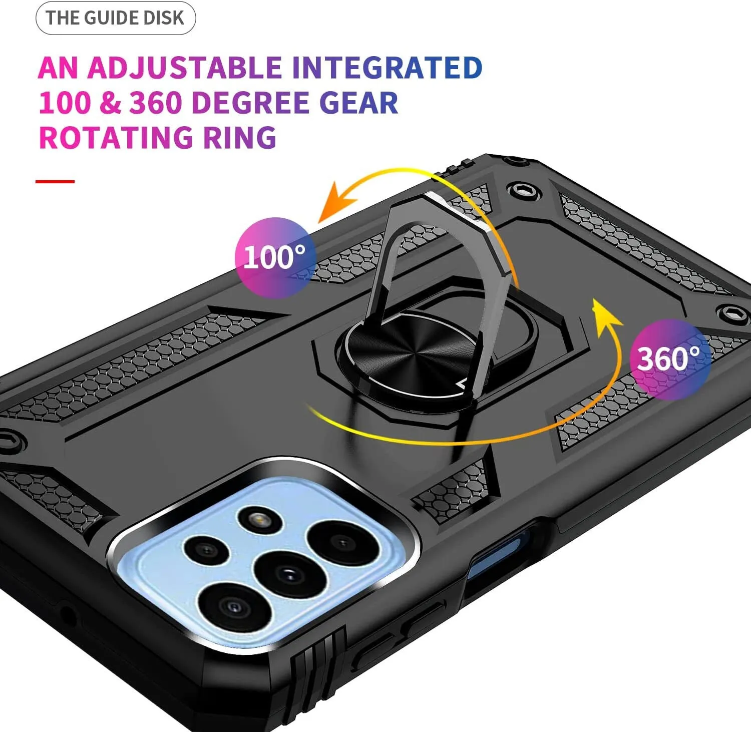 Samsung Galaxy A23 4G/5G Case Kickstand Ring Cover & Glass Screen Protector