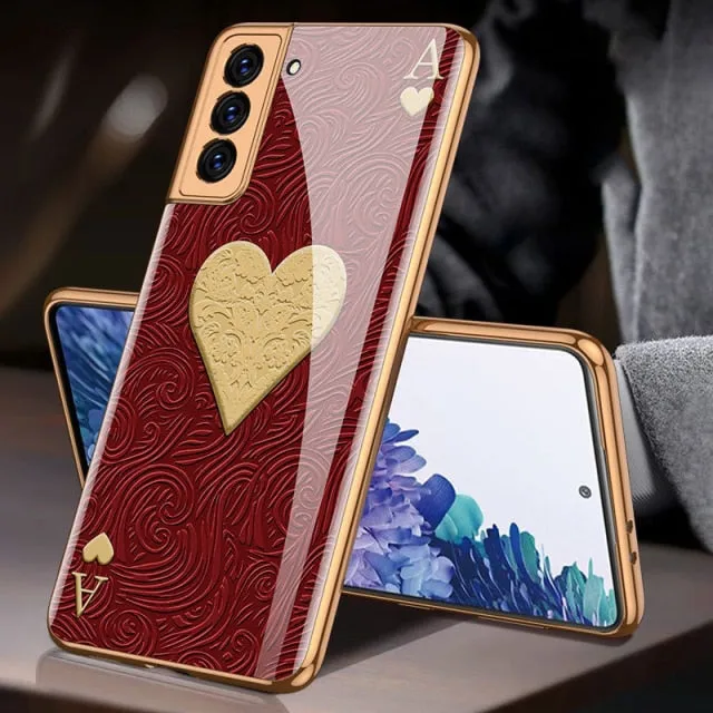 Samsung Galaxy S21 Ultra Plus S21 5G Case Plated 9H Ceramics Tempered Glass