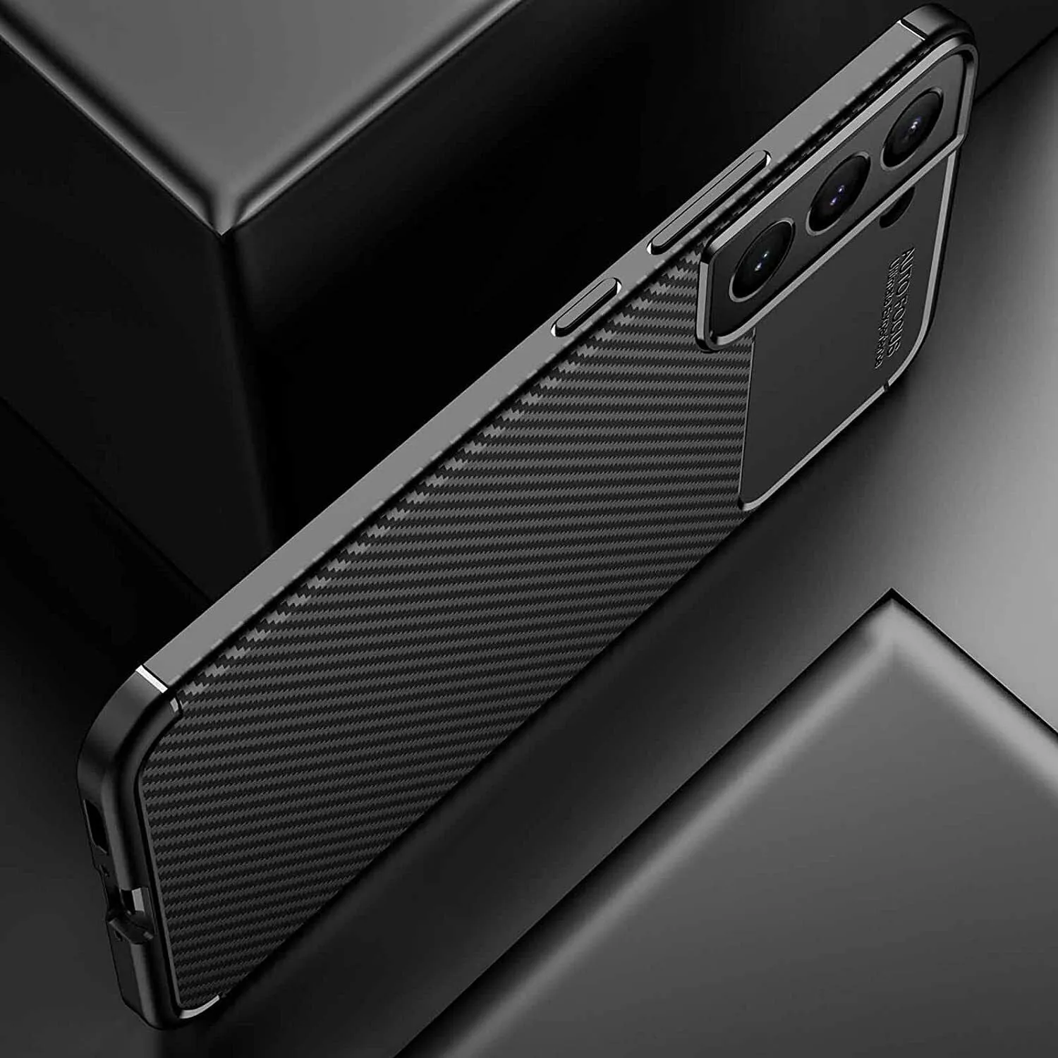 Samsung Galaxy S23 Case, Carbon Gel Phone Cover Ultra Slim Shockproof