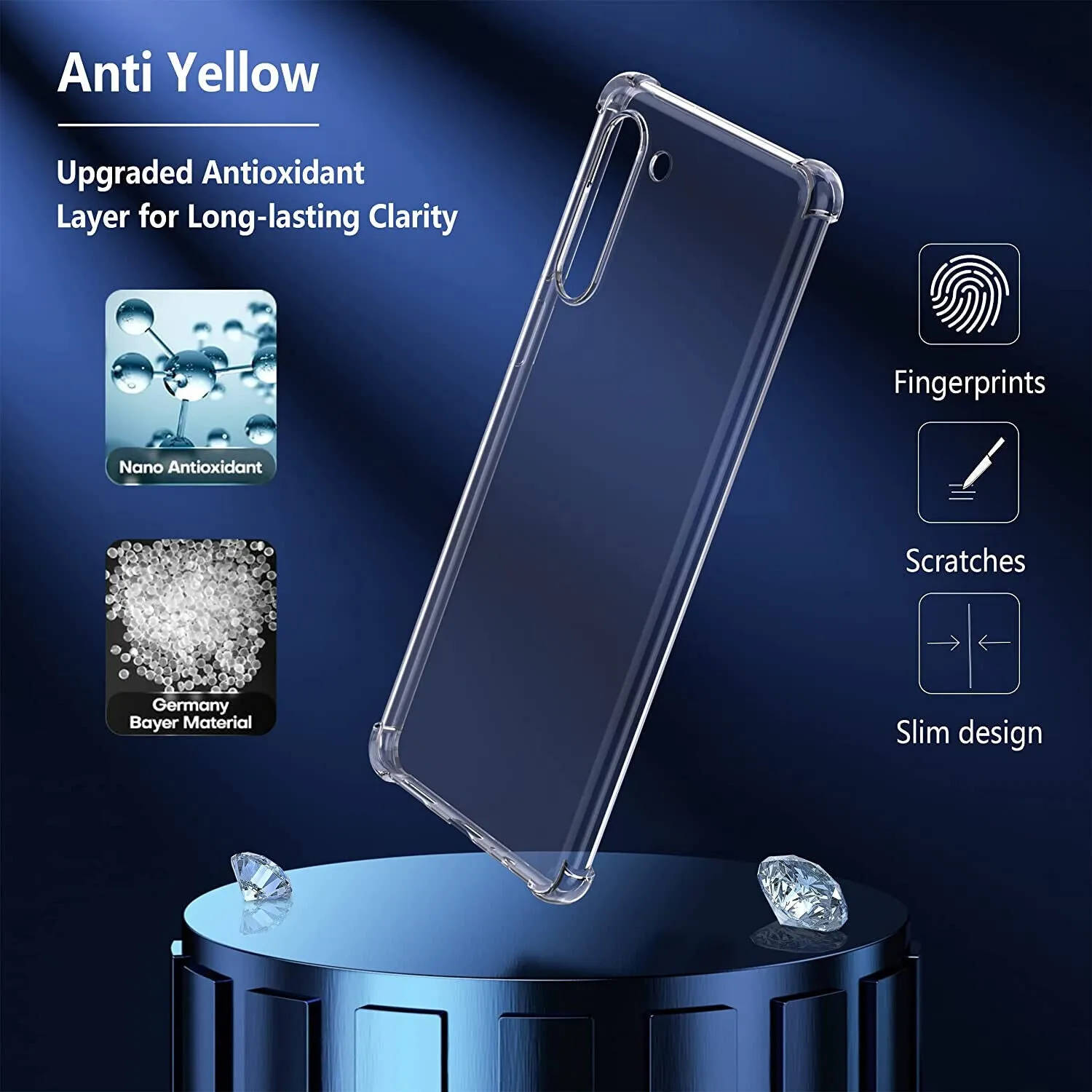 Samsung Galaxy S23  Plus Case Clear Silicone Slim Shockproof Gel Phone Cover
