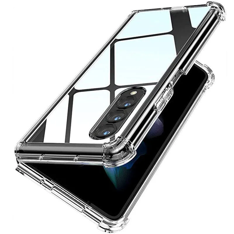 Samsung Galaxy Z Fold 4 Case Clear Silicone Slim Shockproof Gel Hard Cover