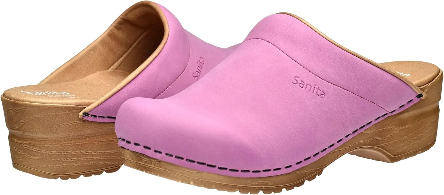 Sanita Segan, Vegan | Open Clogs | Original Artisan Product for Women | Anatomically shaped footbed with Soft Foam