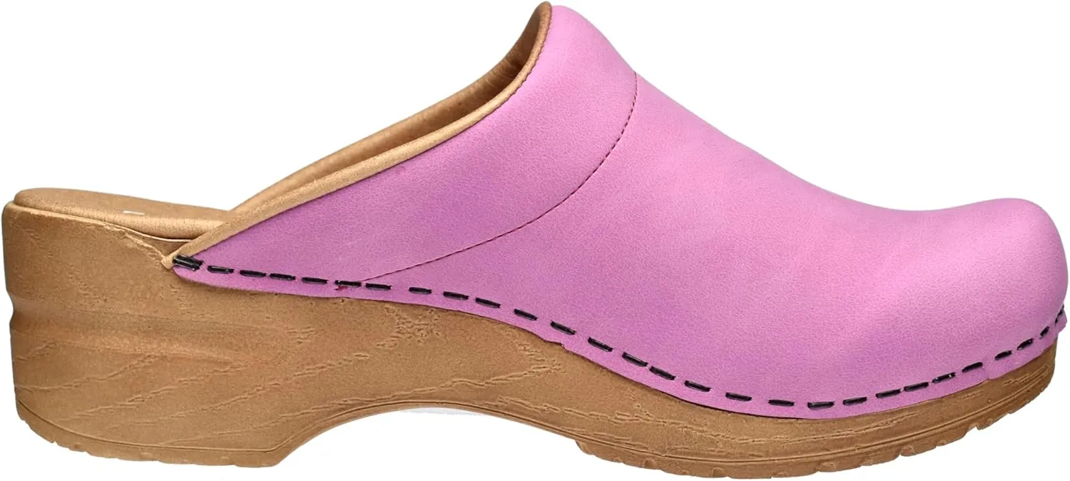 Sanita Segan, Vegan | Open Clogs | Original Artisan Product for Women | Anatomically shaped footbed with Soft Foam