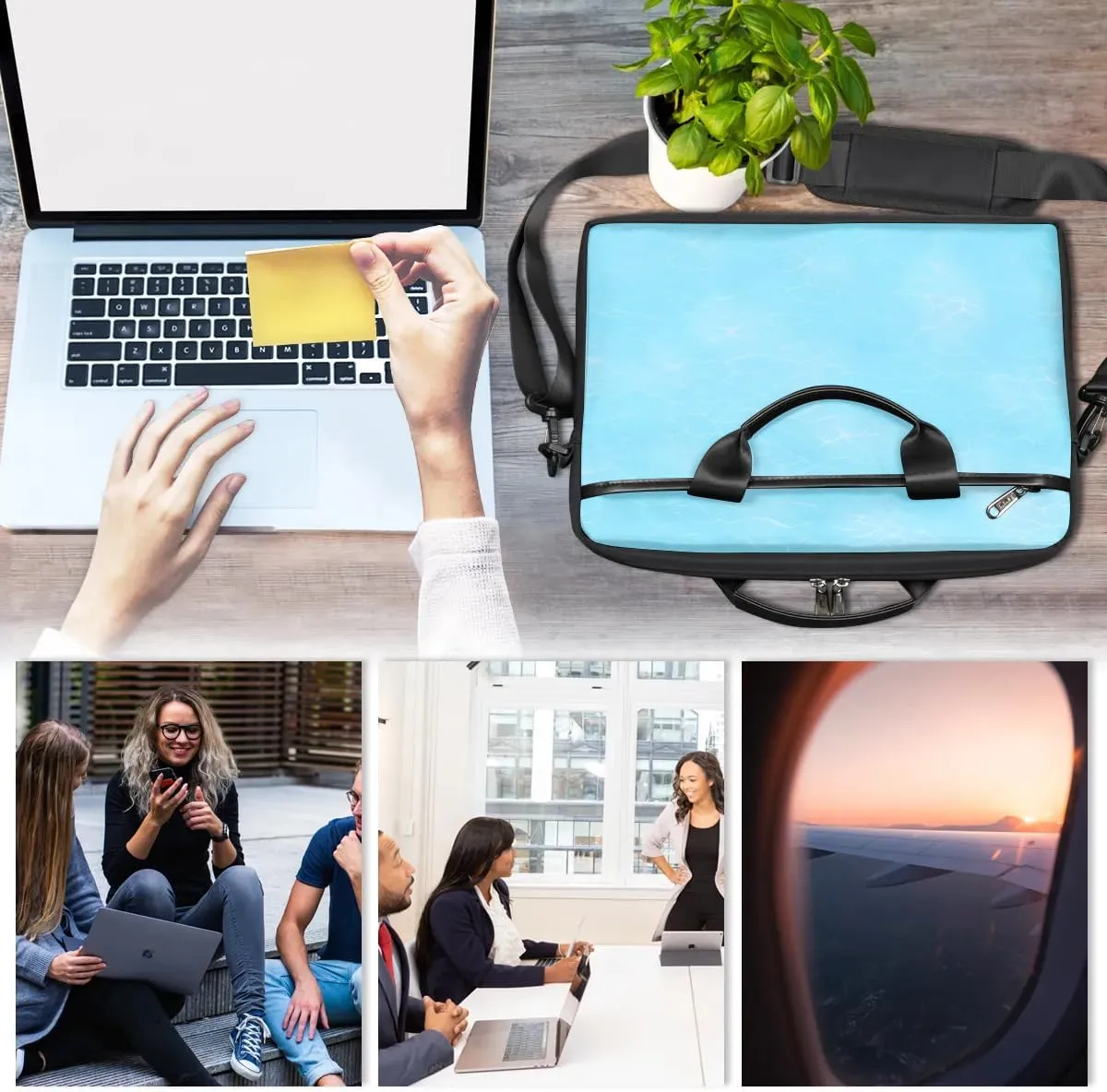 Sea Water Abstract 15 Inch Laptop Bag Laptop Shoulder Bag Computer Cases for Laptops or Tablets