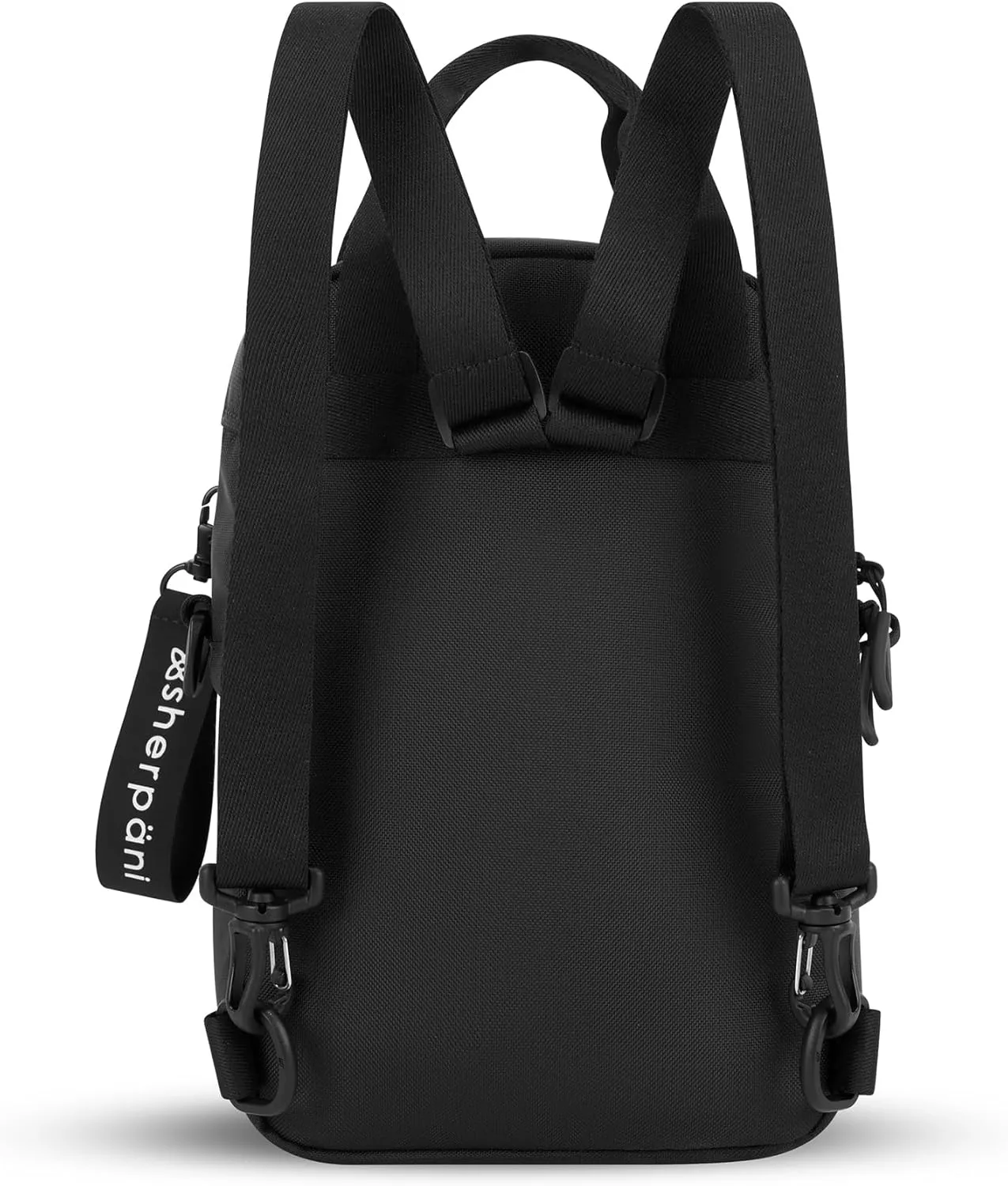 Sherpani Logan, Mini Backpack for Women, Travel Backpack Purse, Nylon Tote Bag for Women, RFID Protection (Raven)