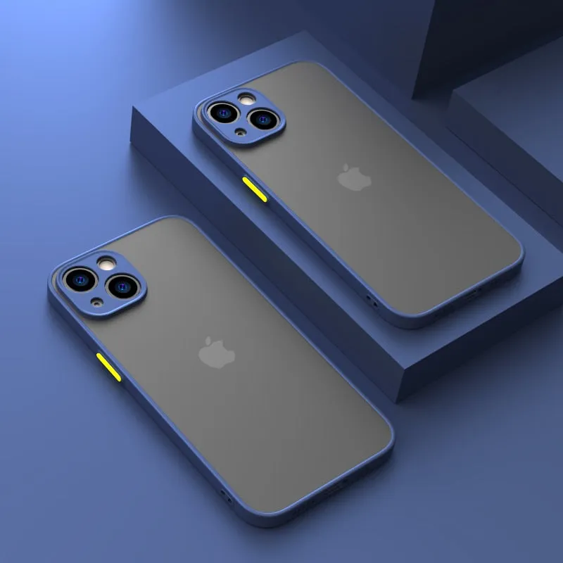 Shockproof Armor Matte Case For iPhone