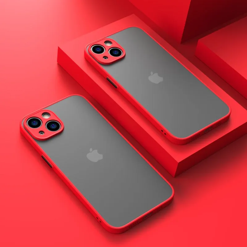 Shockproof Armor Matte Case For iPhone
