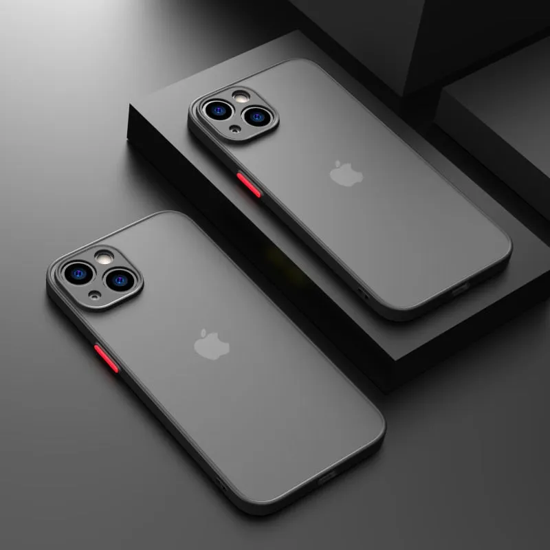 Shockproof Armor Matte Case For iPhone
