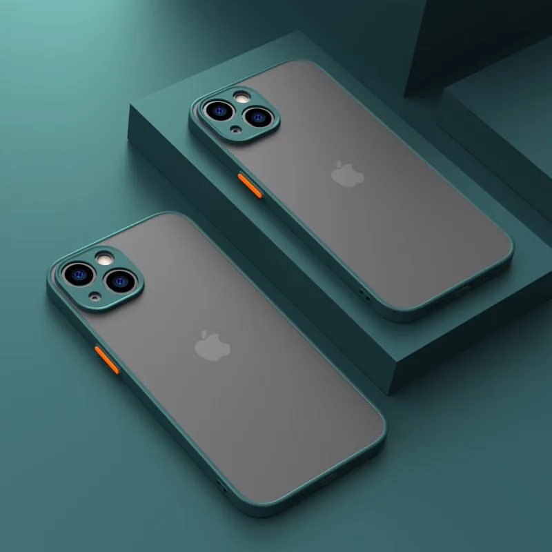 Shockproof Armor Matte Case For iPhone