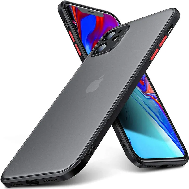 Shockproof Armor Matte Case For iPhone