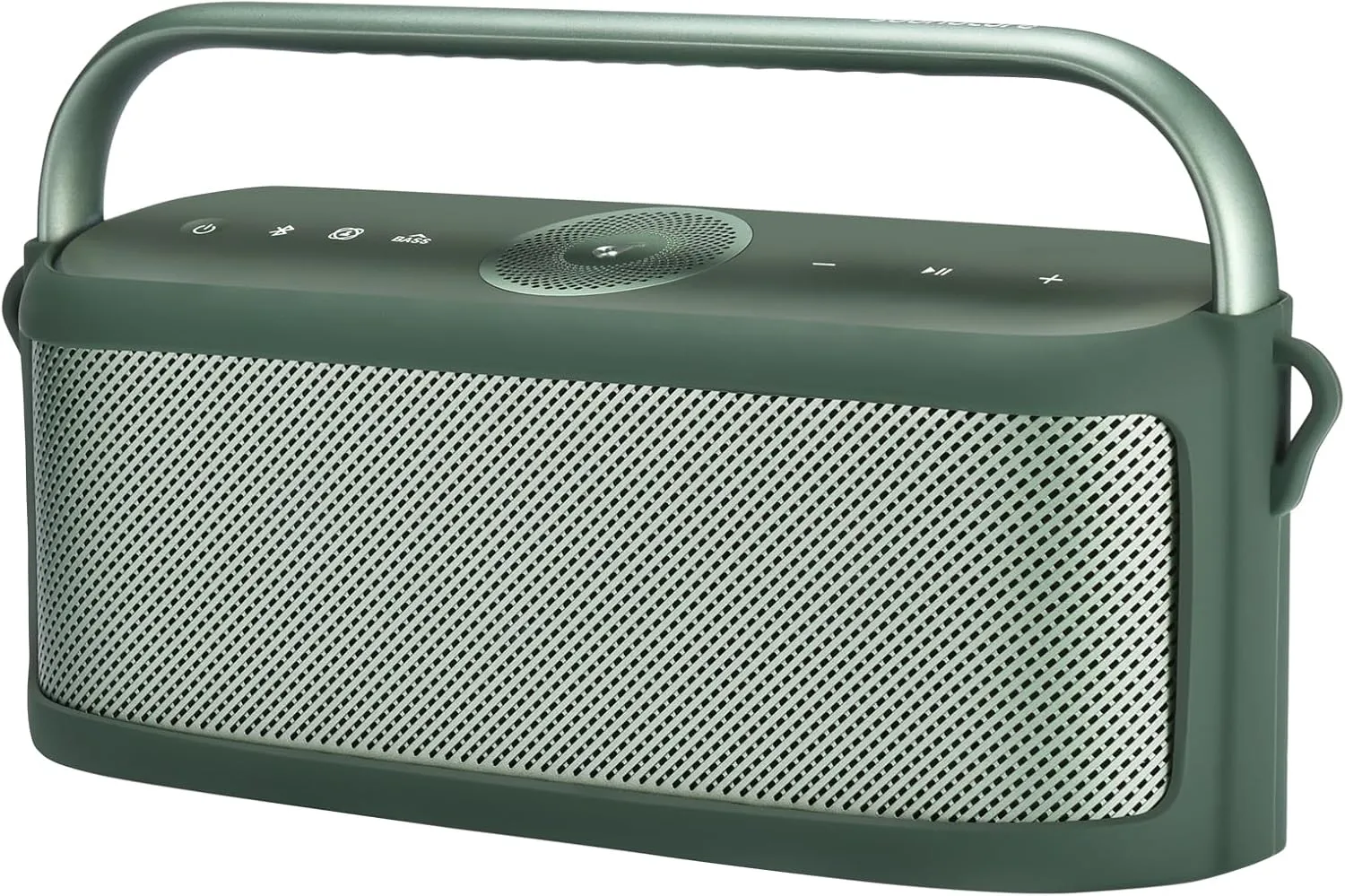 Shockproof Silicone Cover for Soundcore Motion X600 Speaker - Durable Protective Case with Adjustable Shoulder Strap for Outdoor, Hiking, Travel, Carrying (Green)