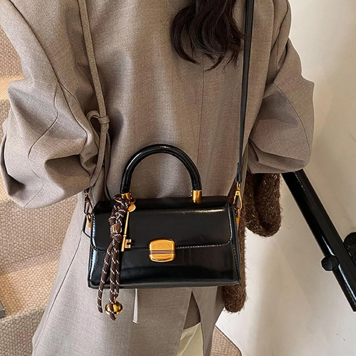 Shoulder Bags Retro Classic Purse Clutch Shoulder Simple HandBag with Zipper Closure Crossbody for Women