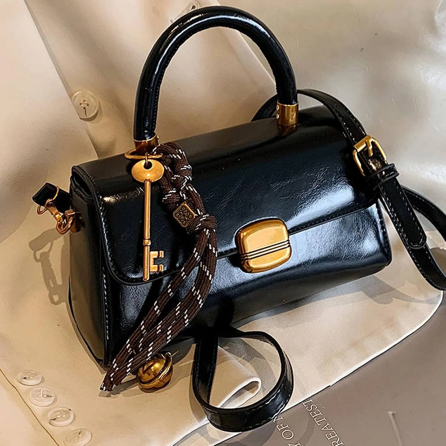 Shoulder Bags Retro Classic Purse Clutch Shoulder Simple HandBag with Zipper Closure Crossbody for Women