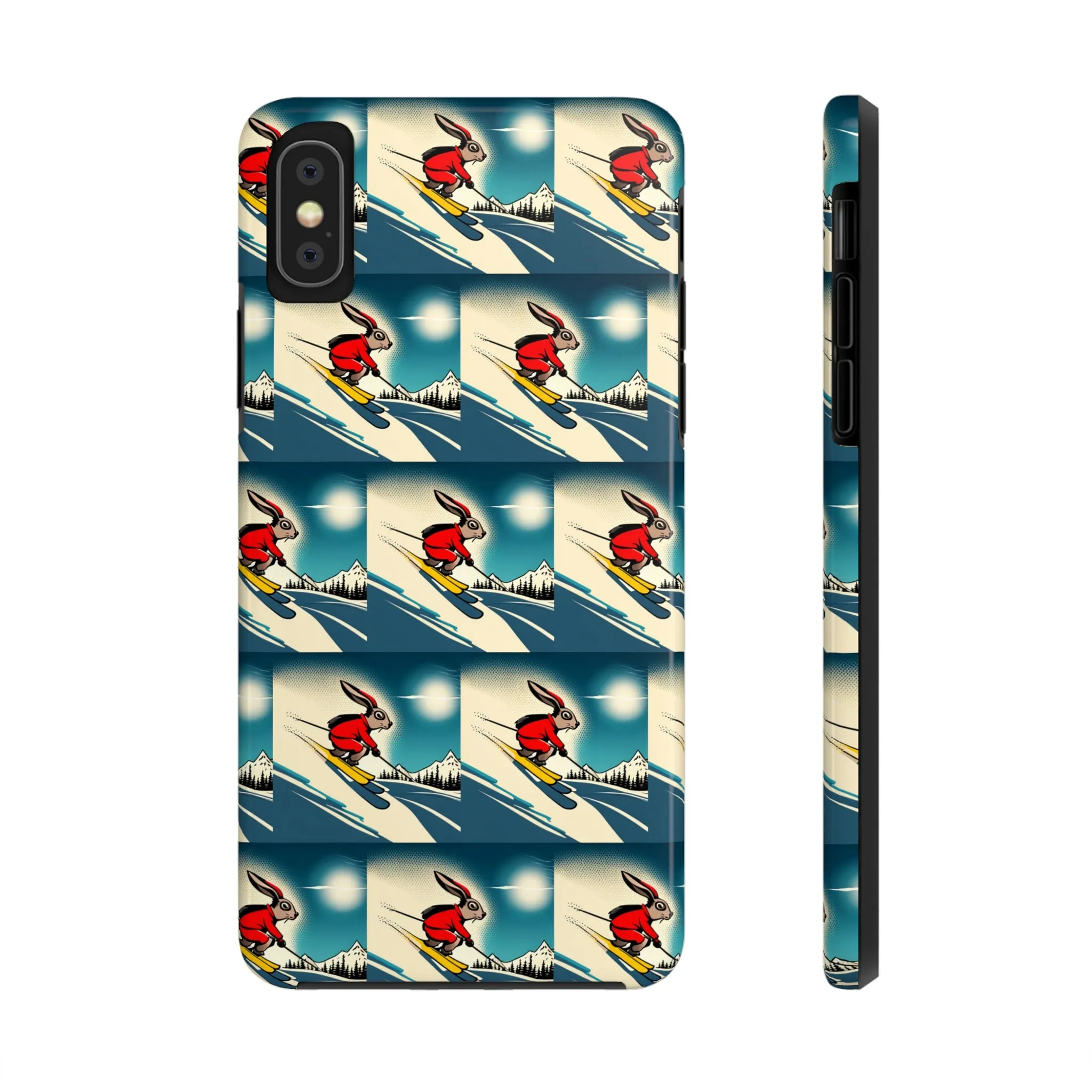 Skiing Bunny - Tough Phone Case, Case-Mate