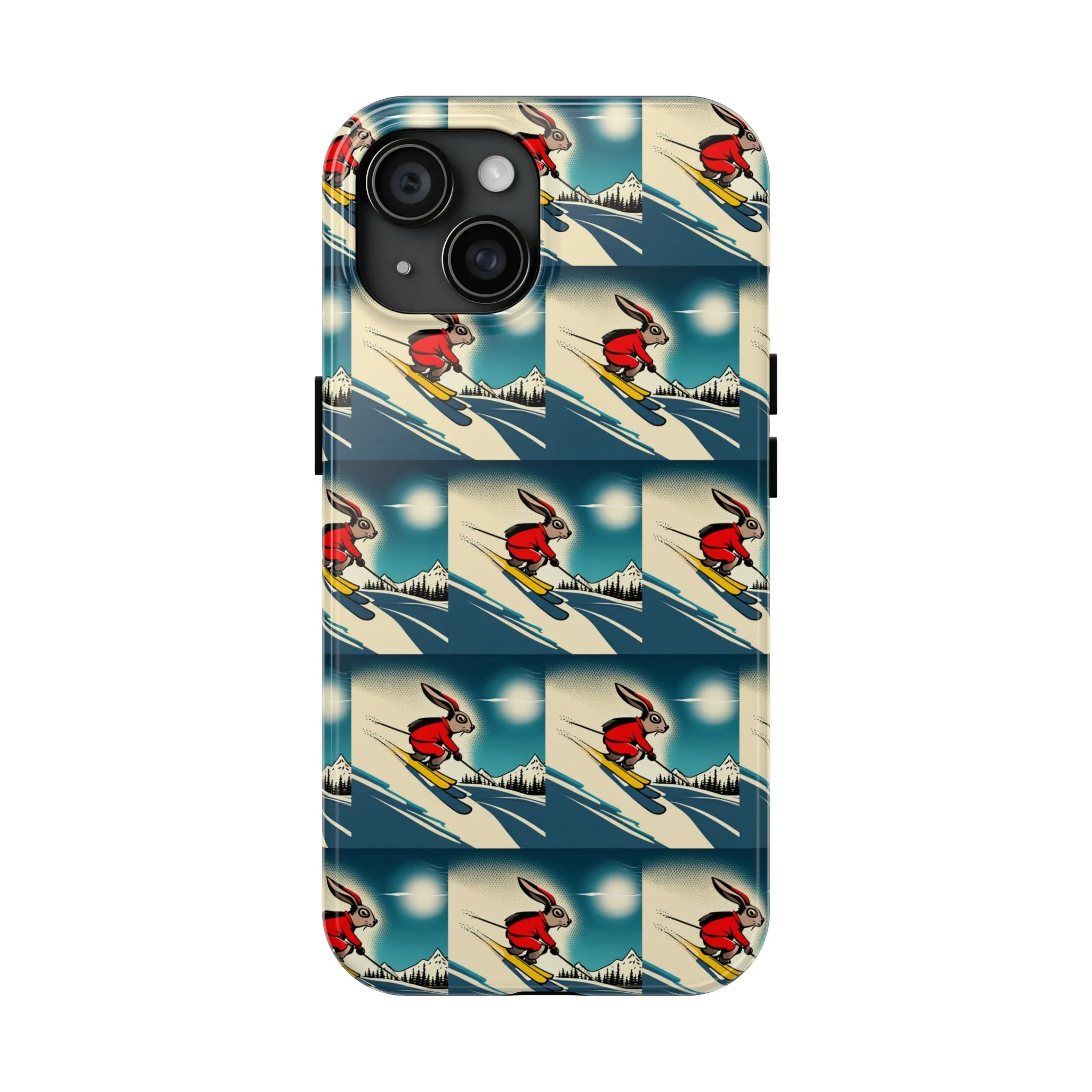 Skiing Bunny - Tough Phone Case, Case-Mate