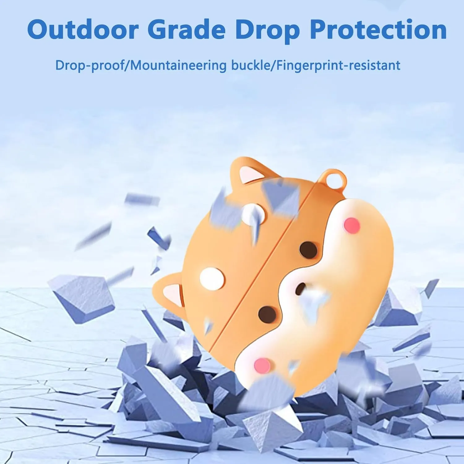 SKPY Compatible with Bose QuietComfort Earbuds II (2022) / Ultra Earbuds (2023) 3D Corgi Anti-Fall Case with Carabiner Cleaning Tools Protective Cover