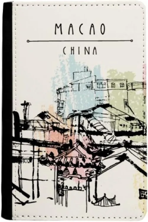 Skyscraper Slums in Macao China Passport Holder Notecase Burse Wallet Cover Card Purse