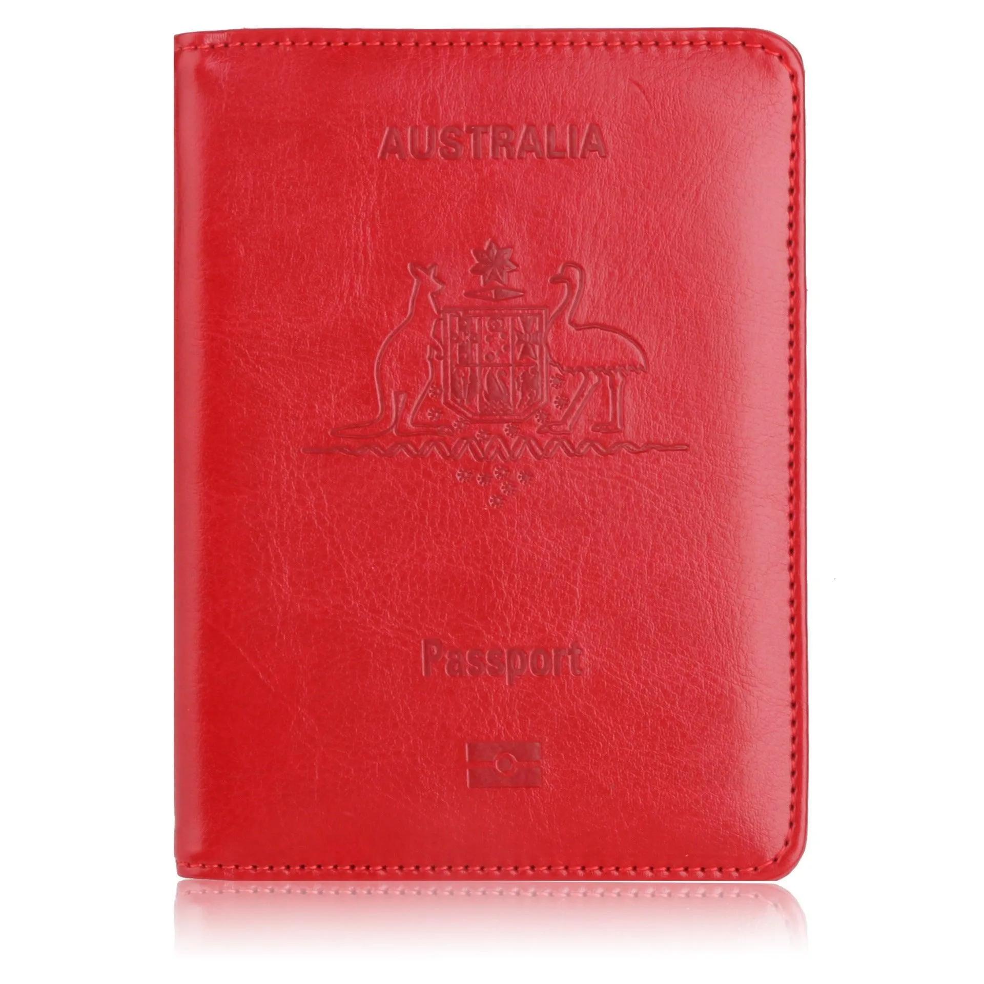 Slim Leather Travel Passport Wallet Holder Rfid Blocking Id Card Case Cover Au