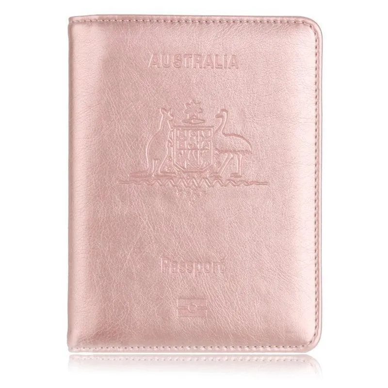 Slim Leather Travel Passport Wallet Holder Rfid Blocking Id Card Case Cover Au