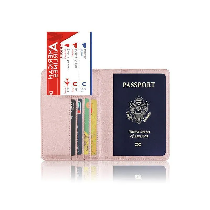 Slim Leather Travel Passport Wallet Holder Rfid Blocking Id Card Case Cover Au