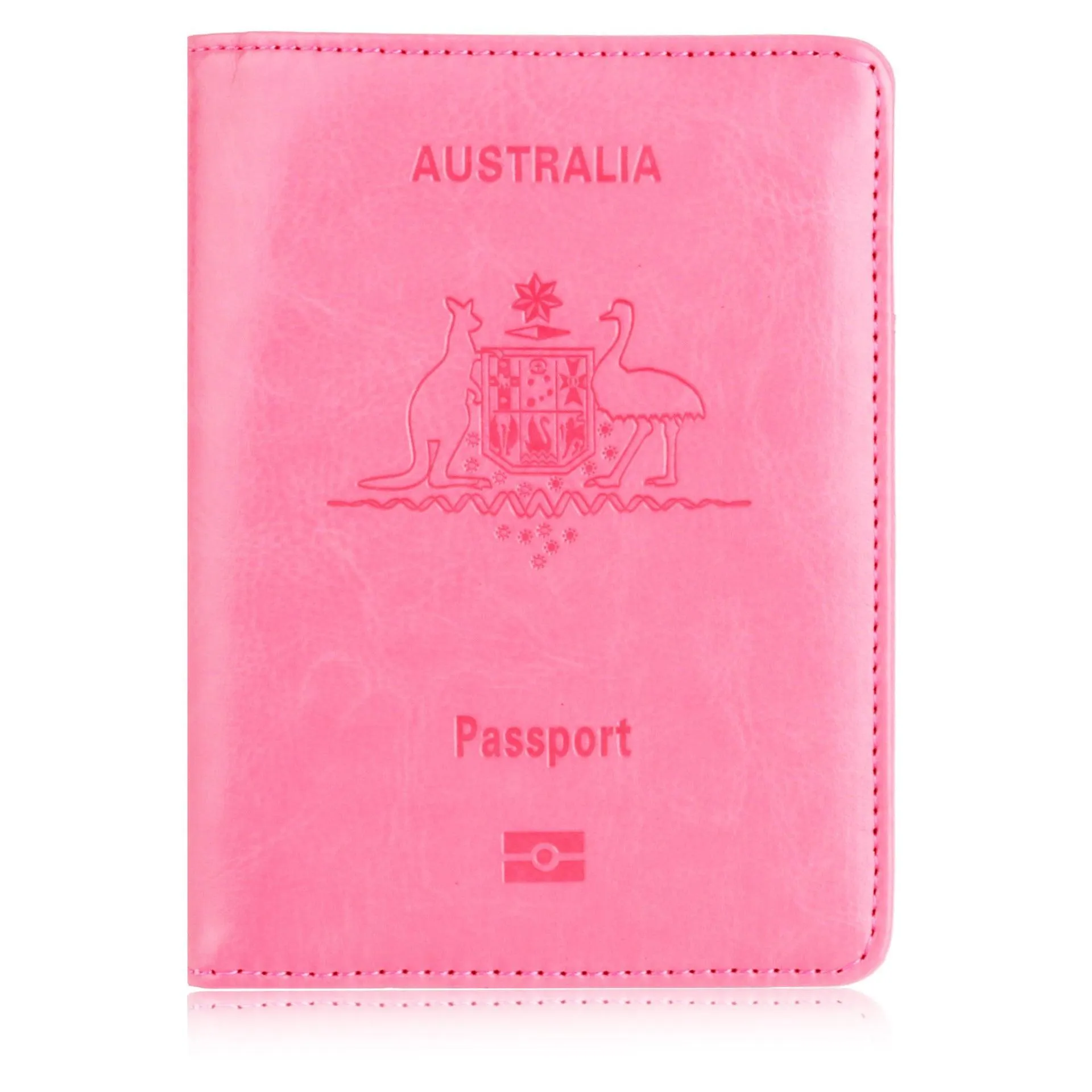 Slim Leather Travel Passport Wallet Holder Rfid Blocking Id Card Case Cover Au