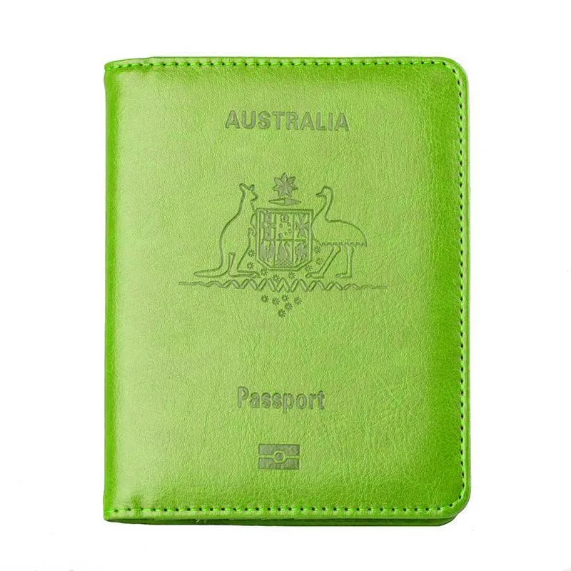 Slim Leather Travel Passport Wallet Holder Rfid Blocking Id Card Case Cover Au