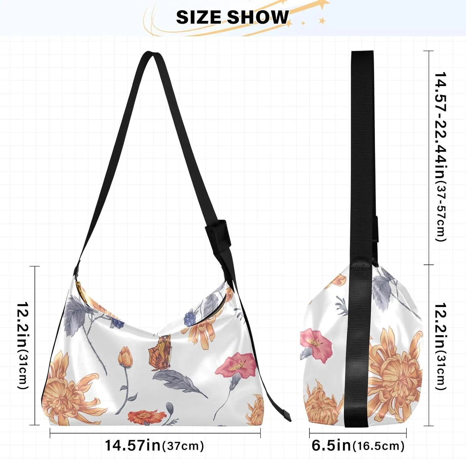 Sling Bag for Women Crossbody Purse Leather Shoulder Handbag Purses for Work Shopping Cycling Travel Running Patternt 1