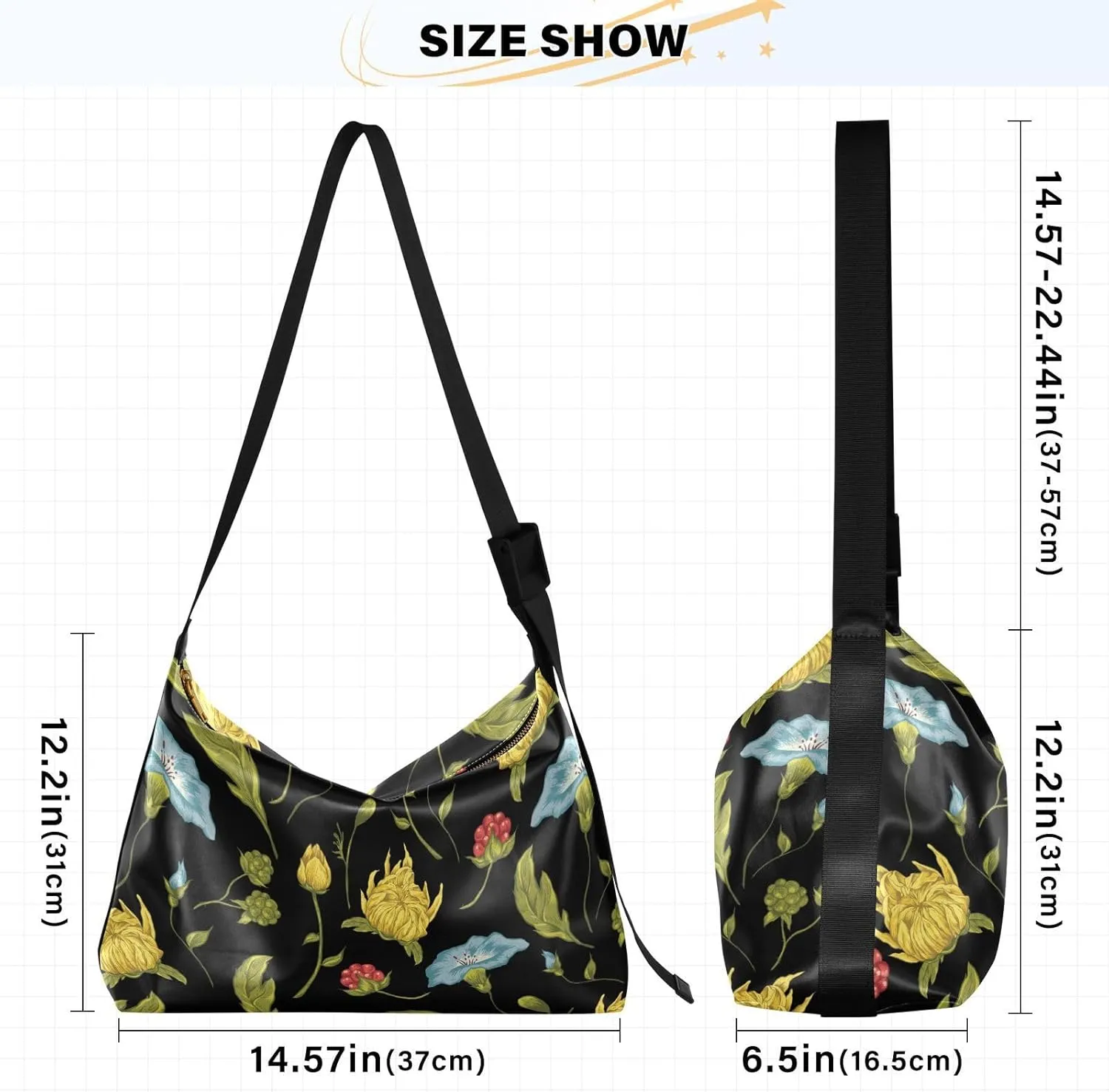 Sling Bag for Women Crossbody Purse Leather Shoulder Handbag Purses for Work Shopping Cycling Travel Running Patternt 1