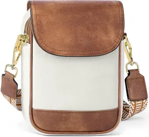 Small Crossbody Bag for Women Leather Cell Phone Travel Purse Shoulder Handbag with Strap for Wallet
