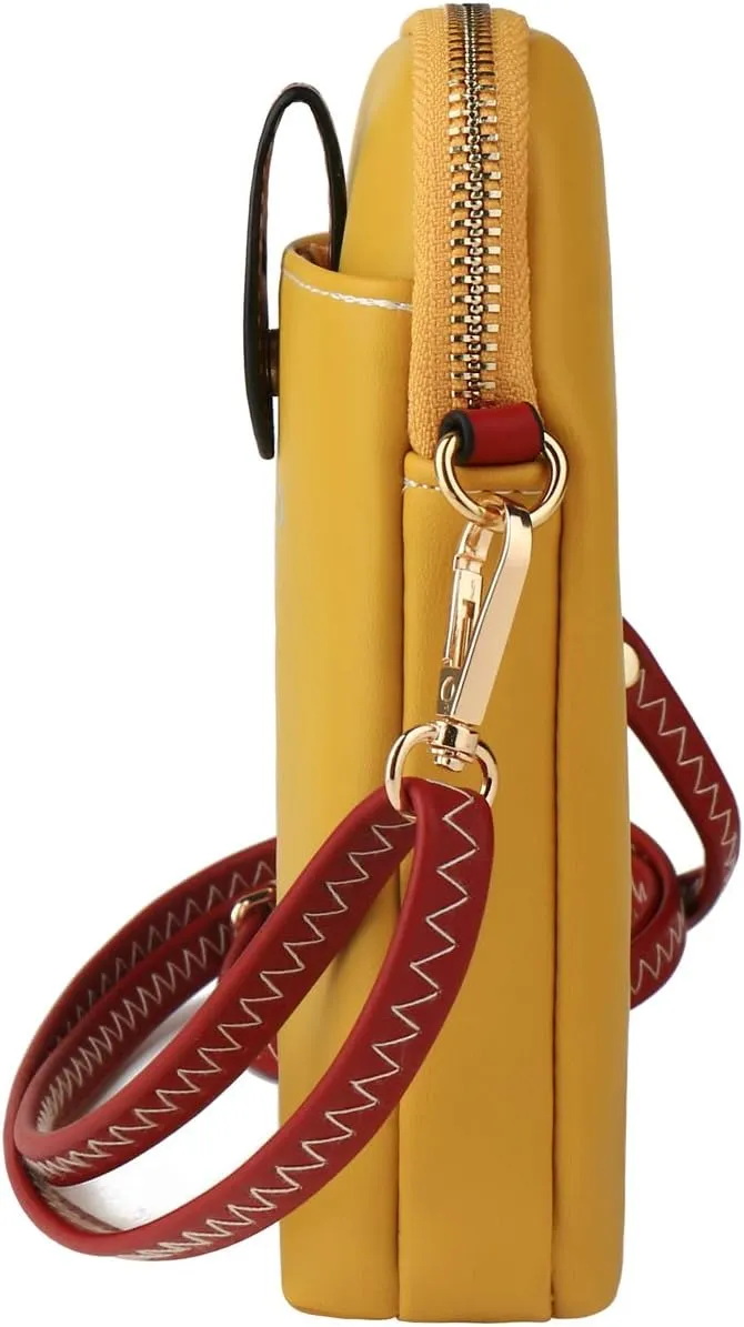 Small Crossbody Bag for Women Leather Lightweight Cute Cat Cell Phone Purse with Crossbody Strap