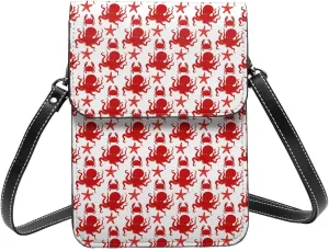 Small Crossbody Bags for Women, Leather Octopus(1) Cell Phone Cross Body Bag Wallet Purses