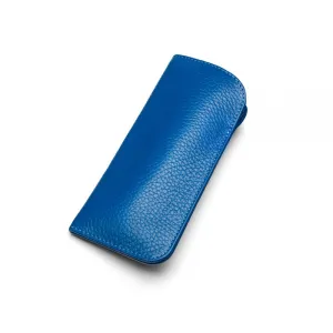 Small Leather Glasses Case - Cobalt
