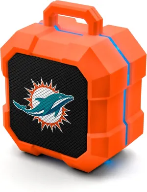 SOAR NFL Shockbox LED Wireless Bluetooth Speaker - Water Resistant IPX4, 5.0 Bluetooth with Over 5 Hours of Play Time - Small Portable Speaker - Officially Licensed NFL, Perfect Home & Outdoor Speaker