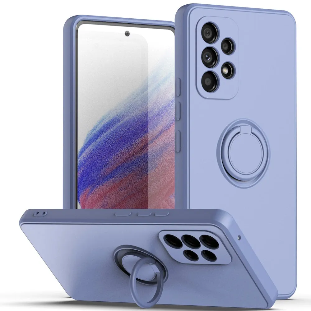 Soft Silicone Case For Samsung Galaxy With Ring Holder Kickstand