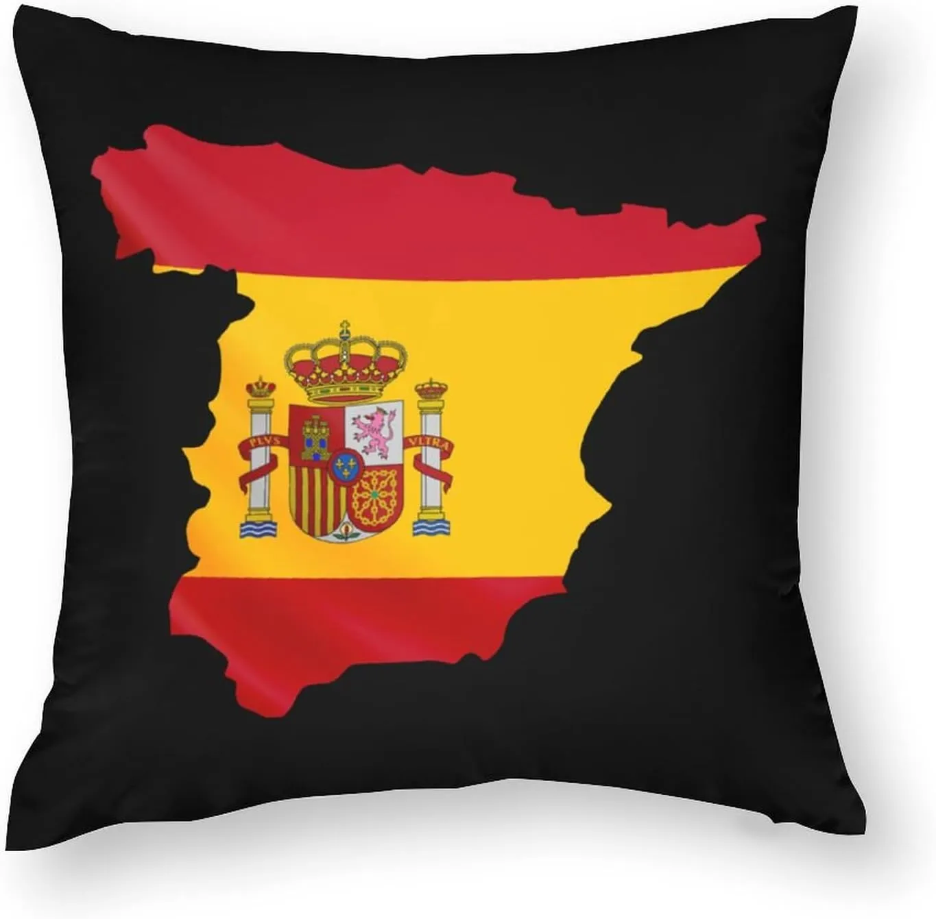 Spain Flag Map Polyester Pillow Cases Soft Pillow Covers Smooth Cushion Covers for Sofa Bed Set of 4
