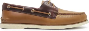 Sperry Mens Gold Authentic Original 2-Eye Full Grain Leather Tan Combo Combo Bronzer Shoes 9 US