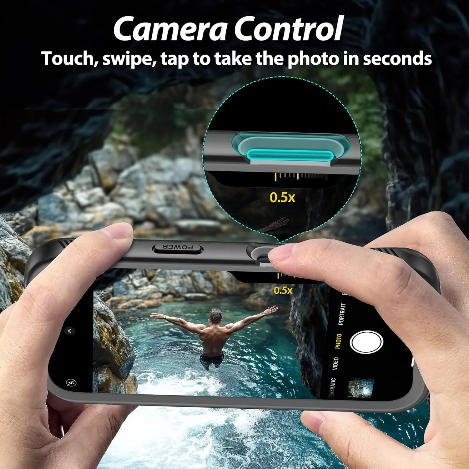 SPORTLINK Waterproof Case for iPhone 16 Pro Max, Shockproof Dustproof Built-in Screen Protector, Full Body Sealed Heavy Duty Protective Cover for iPhone 16 Pro Max 6.9 Inches Black