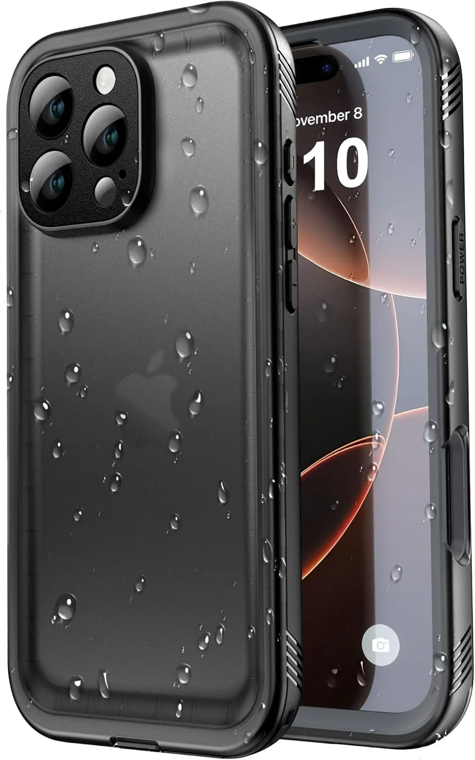SPORTLINK Waterproof Case for iPhone 16 Pro Max, Shockproof Dustproof Built-in Screen Protector, Full Body Sealed Heavy Duty Protective Cover for iPhone 16 Pro Max 6.9 Inches Black