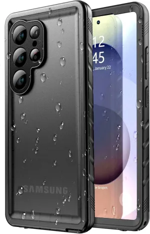 SPORTLINK Waterproof Case for Samsung Galaxy S25 Ultra, Shockproof Dustproof Built-in Screen Protector, Full Body Sealed Heavy Duty Protective Cover for Samsung Galaxy S25 Ultra 6.9’’ Black