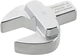 Stahlwille 58211017 731/10 Open Ended Insert Tool, Chrome-plated & Has Hex Profile, Drop Forged & Hardened, Size 17mm, Tool Mount 9x12mm (Inside Square)