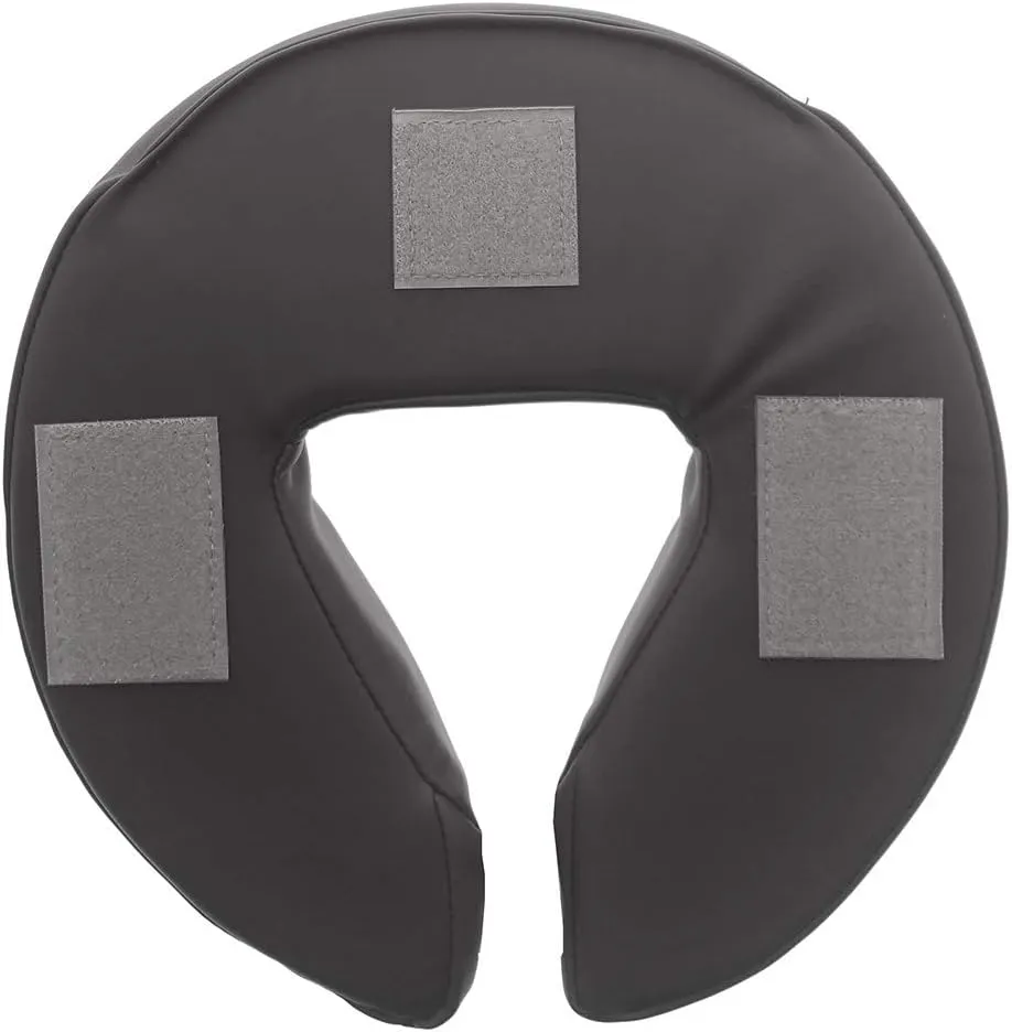 Standard Memory Foam Face Cradle Cushion - Universal Head Cushion for Massage Therapy with Velcro (Black)