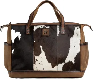 STS Ranchwear Womens Amelia Distressed Brown Cowhide Tote Bag