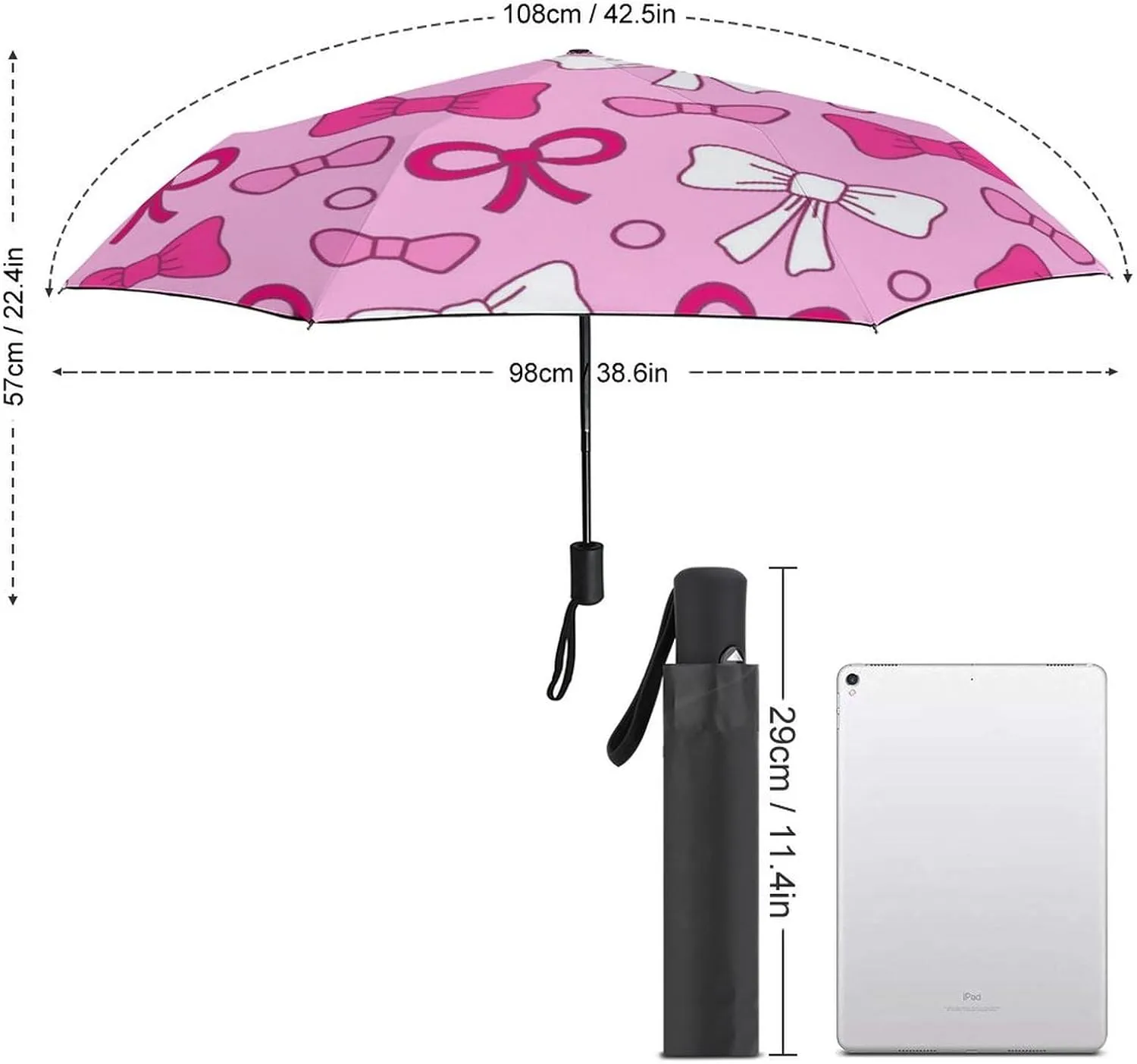 Summer Anchors Lifebuoys Compact Travel Umbrella, Windproof Waterproof Stick Umbrella Protection Umbrellas